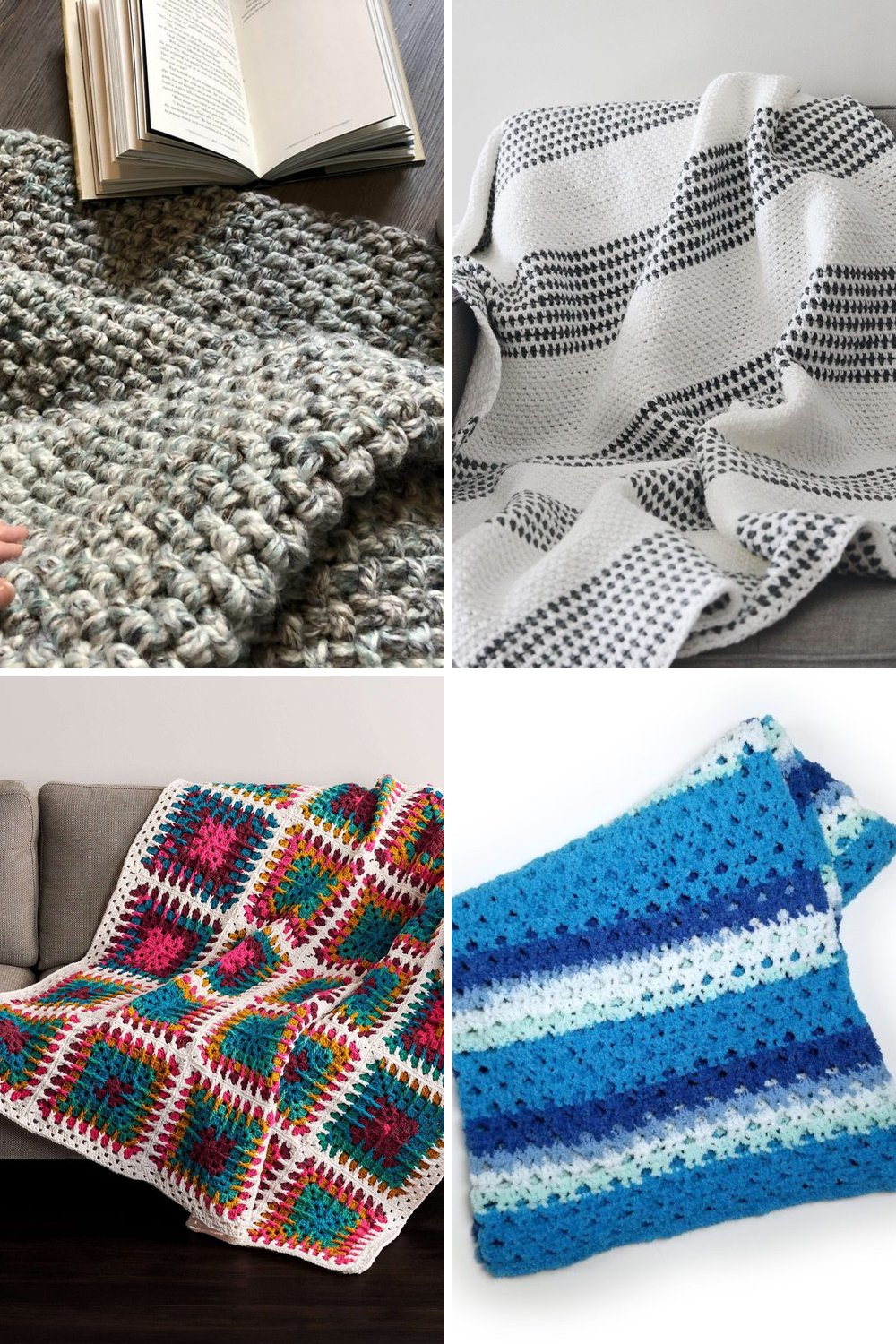 12 Free Crochet Throw Blanket Patterns