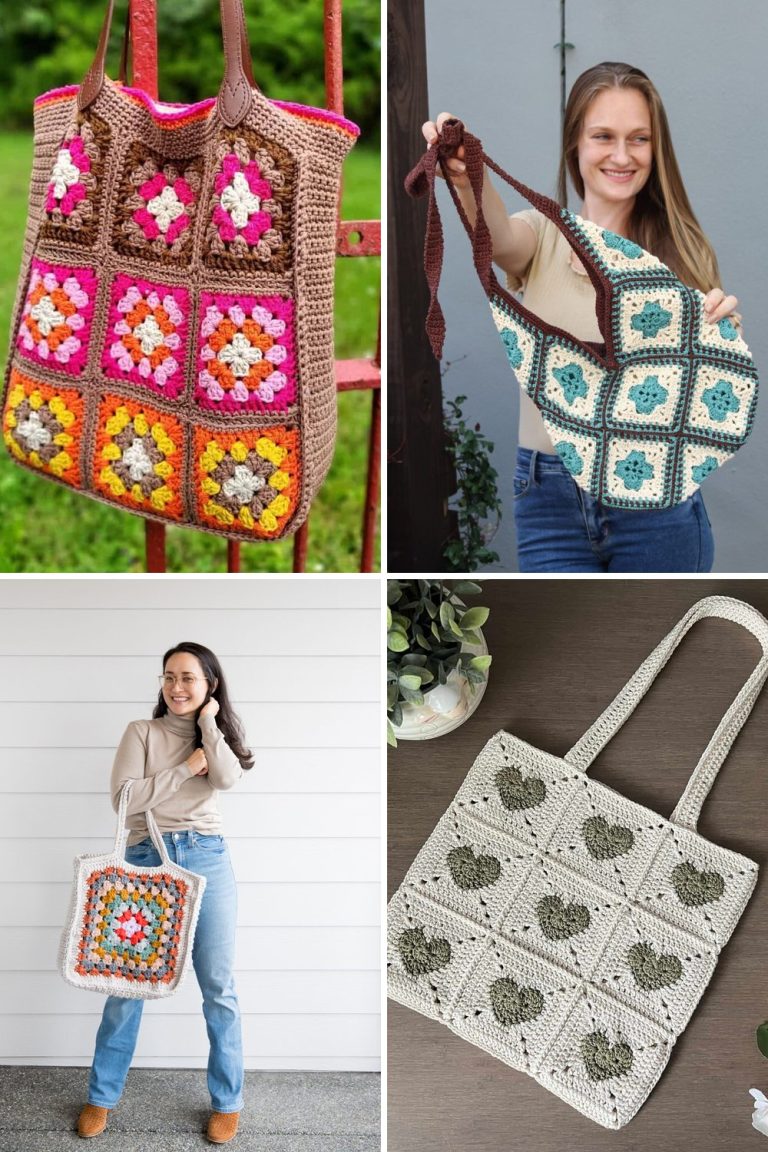 13 Granny Square Bag Free Crochet Patterns