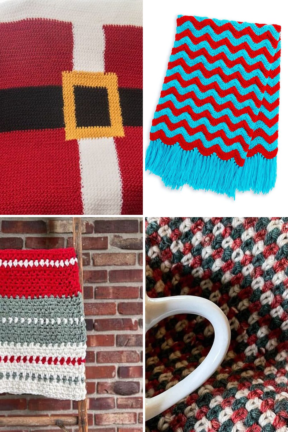 12 Free Christmas Crochet Blanket Patterns