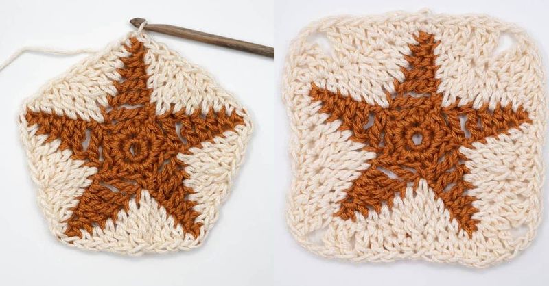 Star Granny Square free crochet pattern by Janne Kleivset