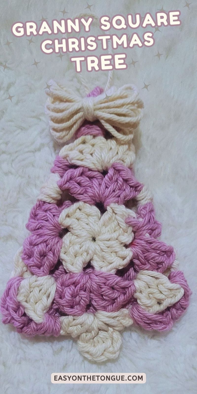 Festive 3D Granny Square Christmas Tree free crochet pattern by Amanda