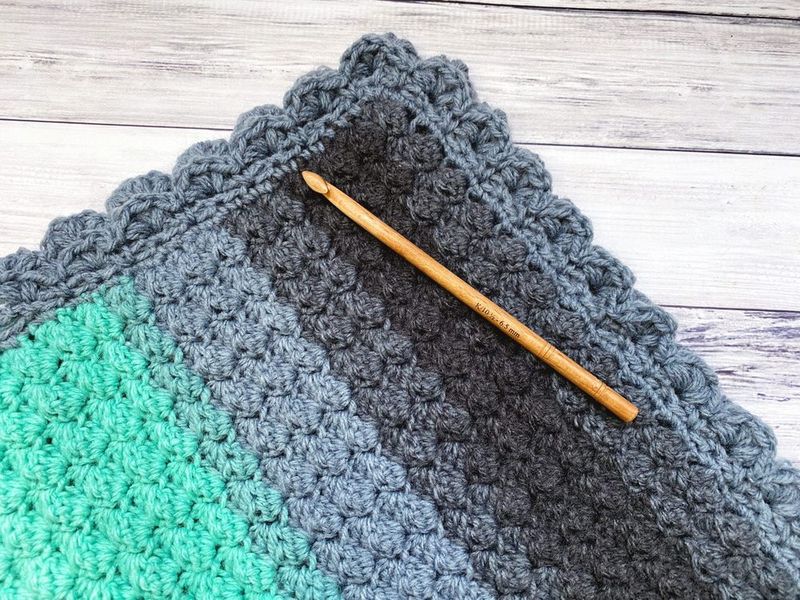 Easy Textured Crochet Baby Blanket free crochet pattern by Amanda Saladin