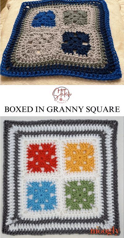 Boxed In Granny Square free crochet pattern by Michele Costa