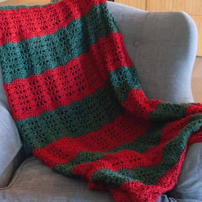Easy Crochet Christmas Blanket free crochet pattern by Suzanne
