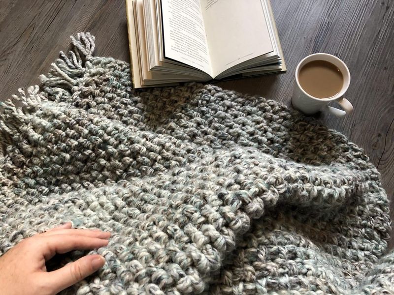 Winter Woven Throw free crochet pattern by Sarah