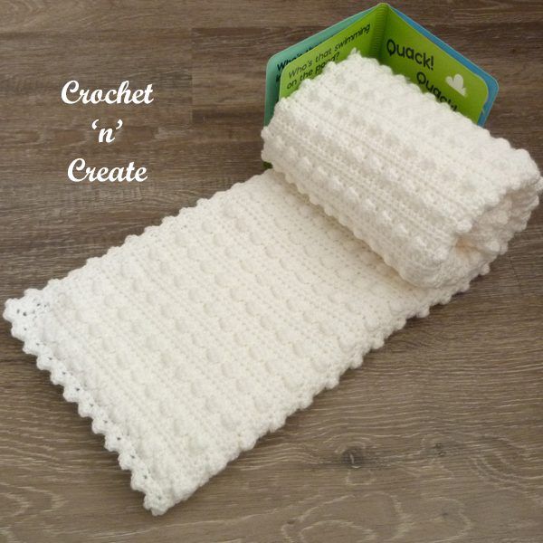 Free Crochet Baby Blanket (Bobble Texture) free crochet pattern by Crochet 'n' Create