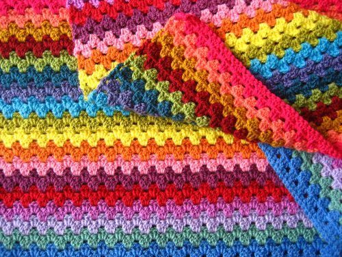 Attic24 Granny Stripe Blanket free crochet pattern by Lucy