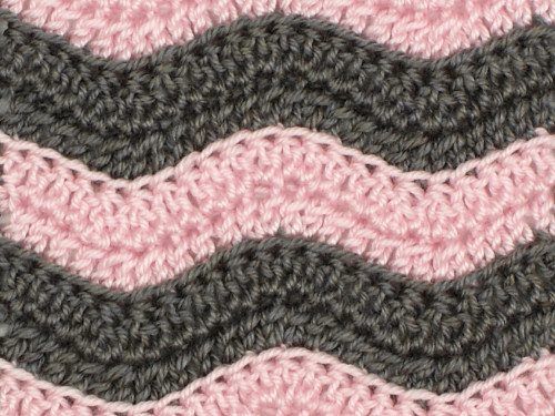 Ribbed Ripple Stitch Pattern free crochet pattern by June Gilbank