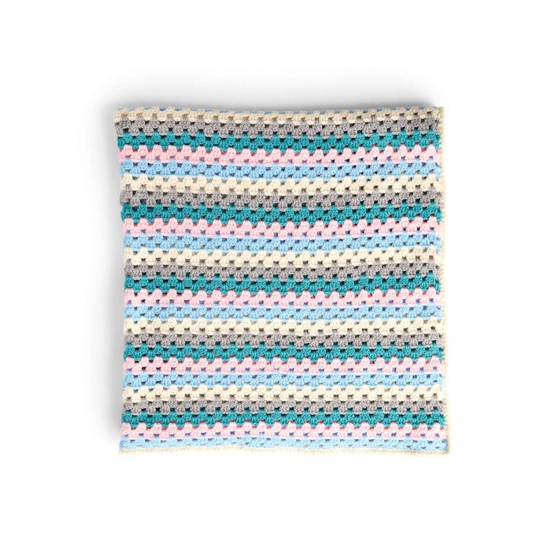 Caron Granny Stripes Crochet Blanket free crochet pattern by Caron