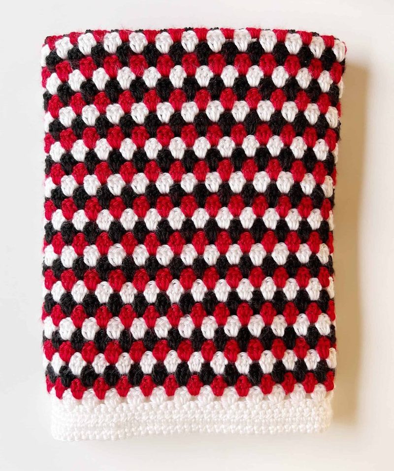 Three Color Granny Stripe Celebration Blanket free crochet pattern by Tiffany