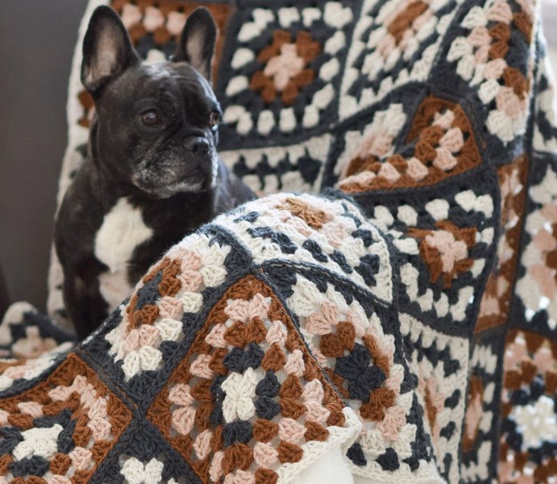 Nora Granny Square Throw free crochet pattern by Jessica
