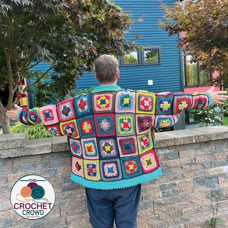 Mikey's Granny Cardigan free crochet pattern by Michael Sellick