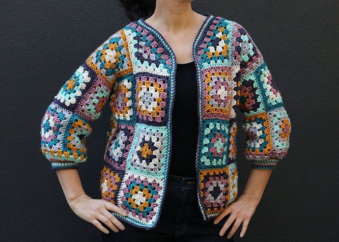 Everyday Granny Square Cardigan free crochet pattern by Cintia