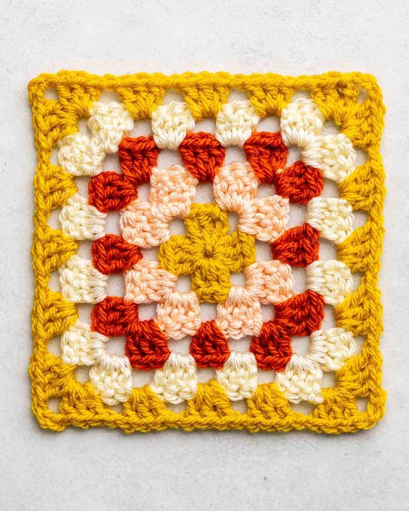 Easy Crochet Granny Square free crochet pattern by Sarah Stearns