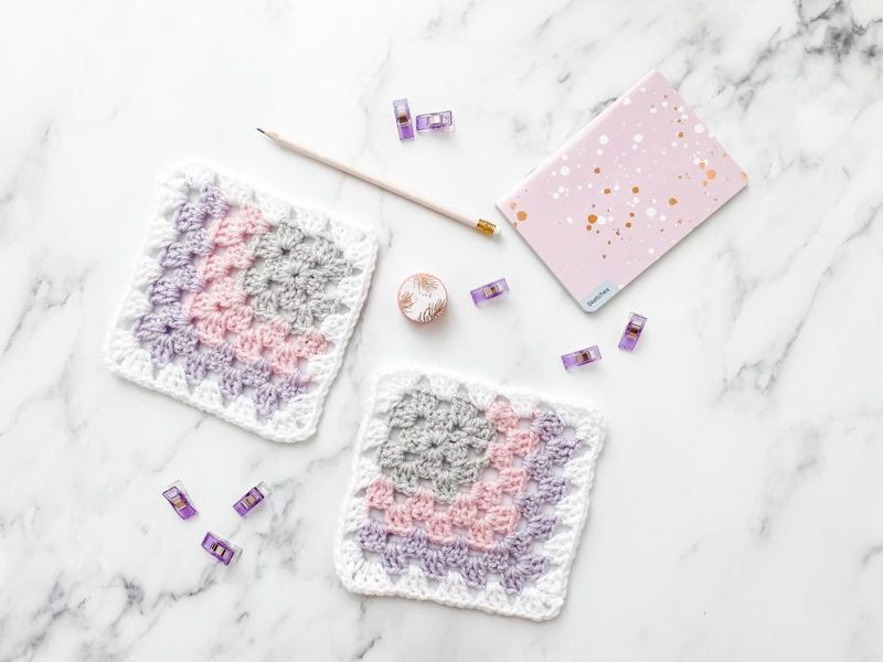 Mitered Granny Square free crochet pattern by Sarah-Jayne Fragola