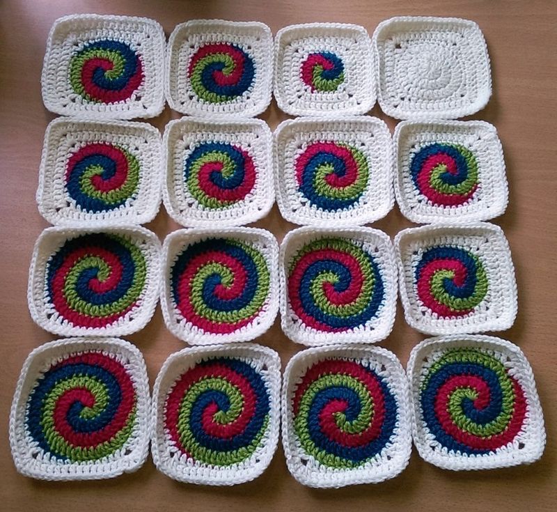 Spiral Squares free crochet pattern by Josie Calvert Briggs