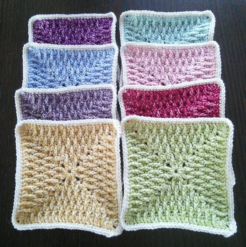 Textured Ripple Granny Square free crochet pattern by indigopobble
