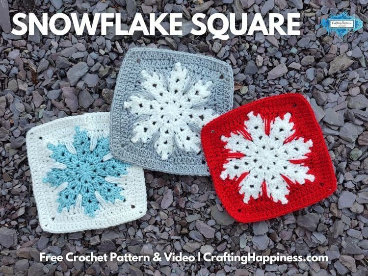 Snowflake Square (Crafting Happiness) free crochet pattern by Ariana Wimsett