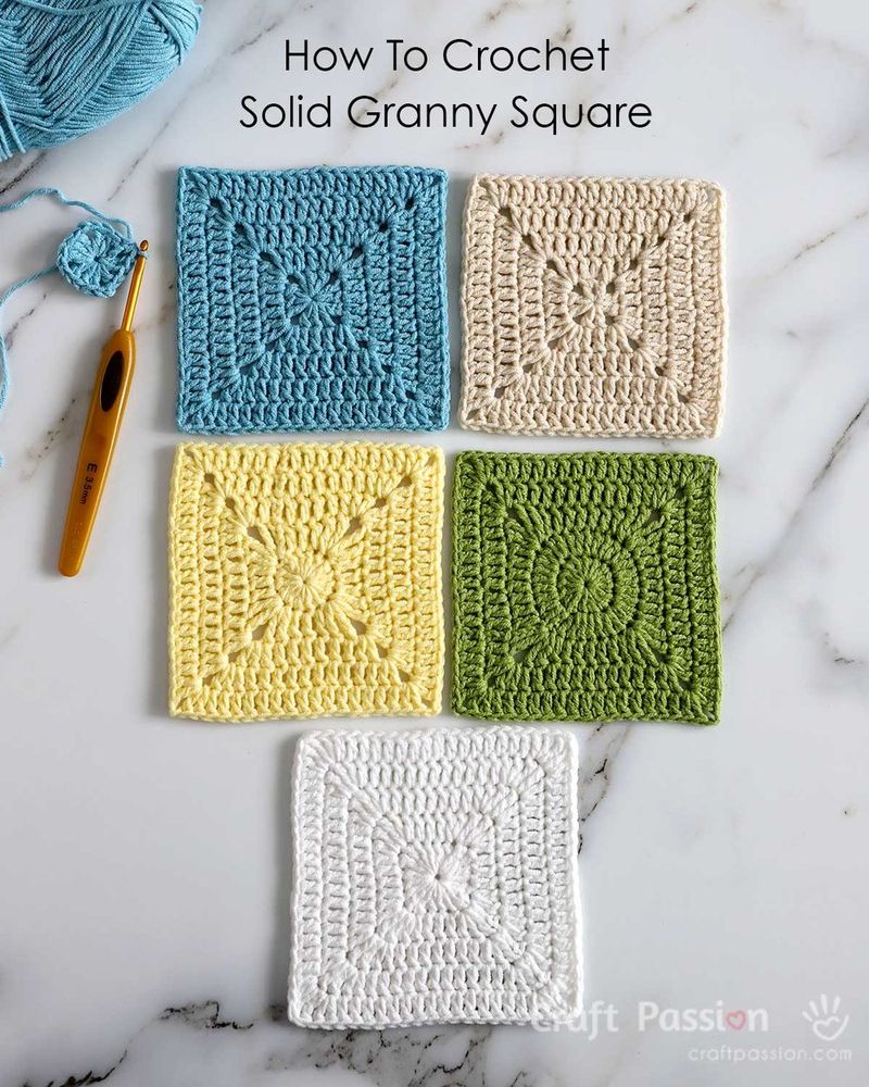 Solid Granny Square and Variations free crochet pattern by Joanne Loh