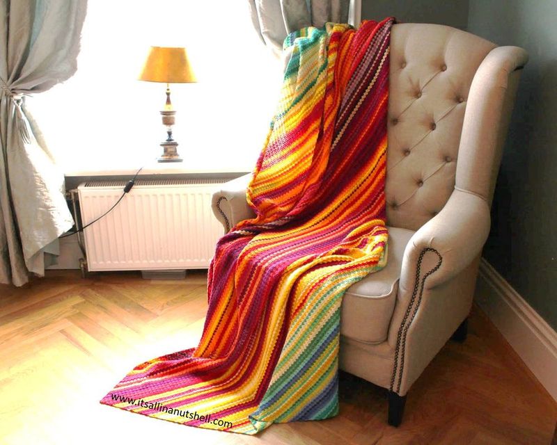 C2C Temperature Blanket free crochet pattern by Esther