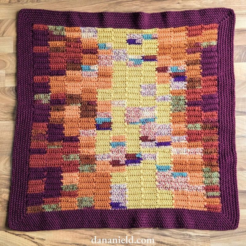 Perfectly Patchy Temperature Baby Blanket free crochet pattern by Dana Nield